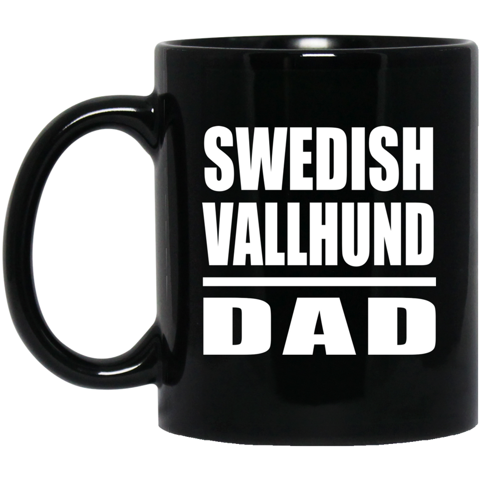 Swedish Vallhund Dad - 11oz Coffee Mug Black
