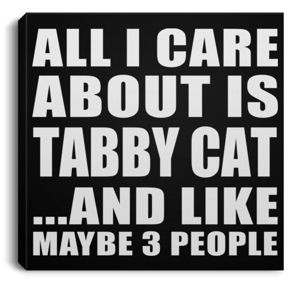 All I Care About Is Tabby Cat - Canvas Square