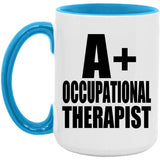 A+ Occupational Therapist - 15oz Accent Mug Blue
