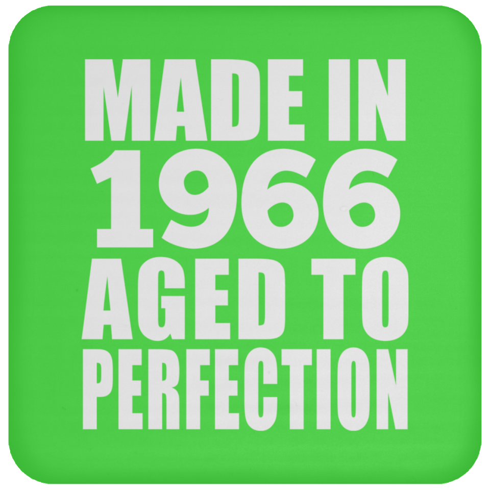 58th Birthday Made In 1966 Aged to Perfection - Drink Coaster