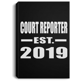 Court Reporter Established EST. 2019 - Canvas Portrait