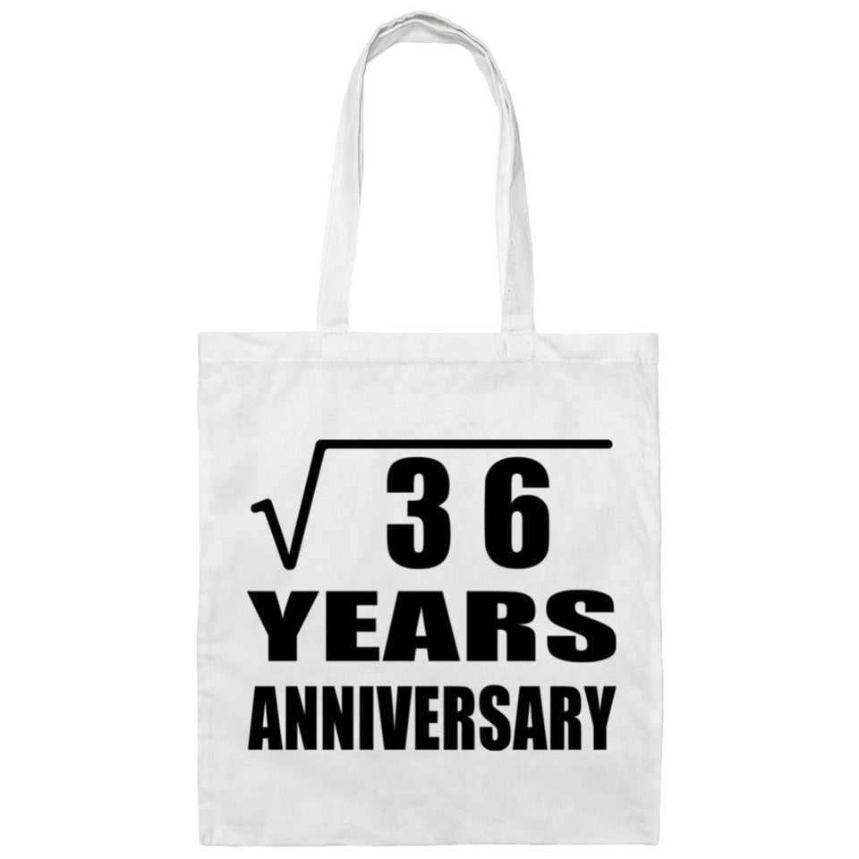 6th Anniversary Square Root of 36 Years Anniversary - Tote Bag White