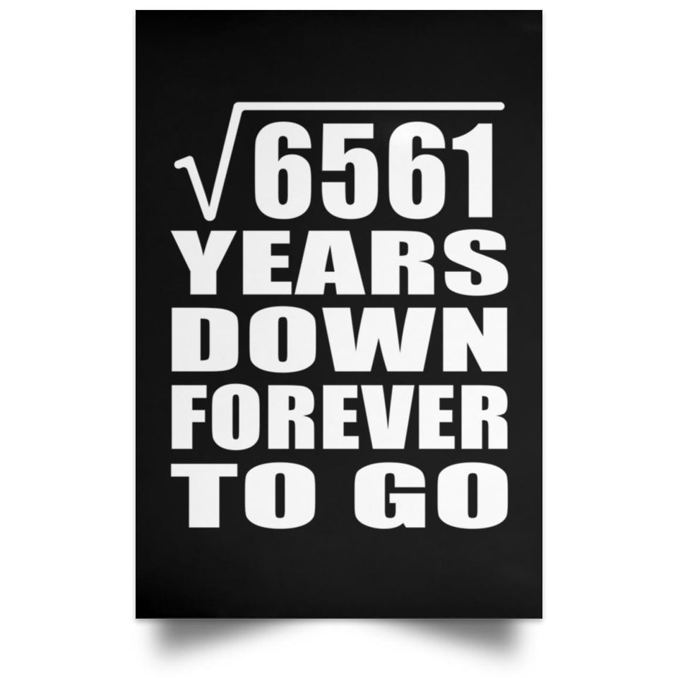 81st Anniversary Square Root of 6561 Years Down Forever To Go - Poster Portrait
