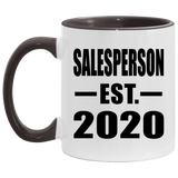 Salesperson Established EST. 2020 - 11oz Accent Mug Black