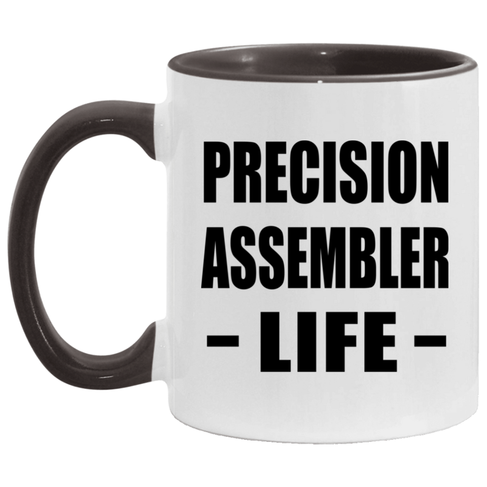 Precision Assembler Life - 11oz Accent Mug Black