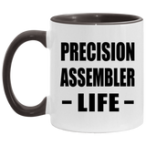 Precision Assembler Life - 11oz Accent Mug Black