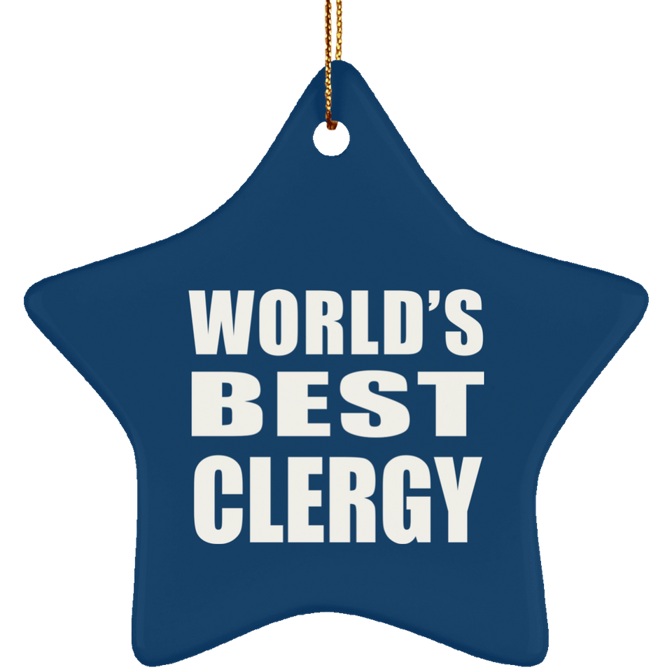 World's Best Clergy - Star Ornament