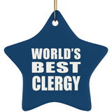 World's Best Clergy - Star Ornament