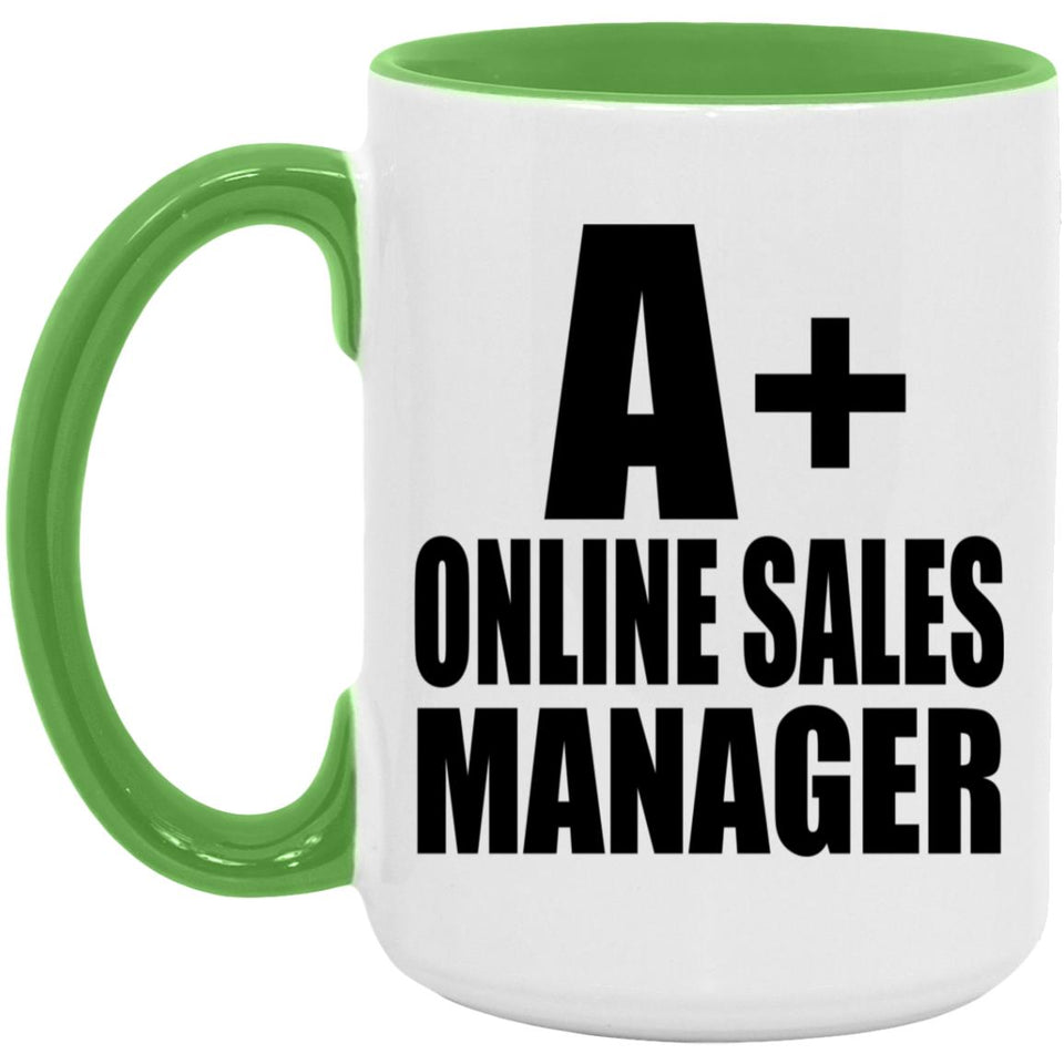 A+ Online Sales Manager - 15oz Accent Mug Green