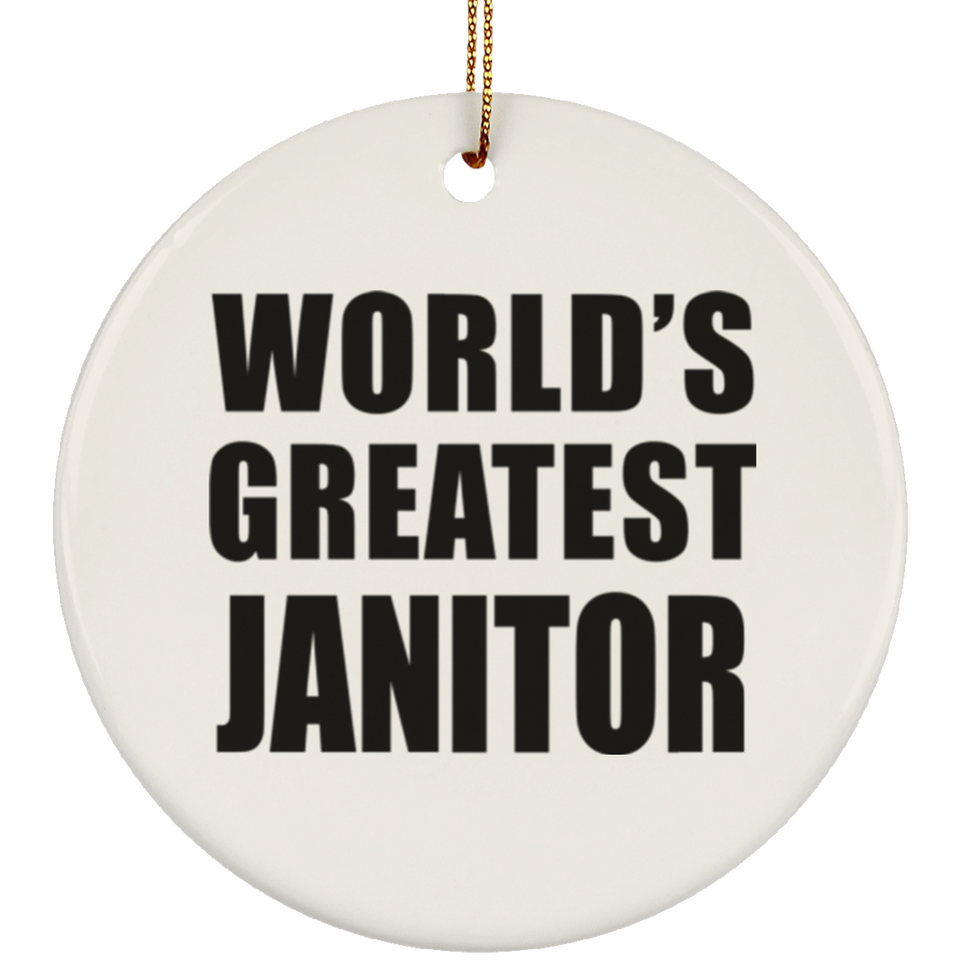 World's Greatest Janitor - Circle Ornament