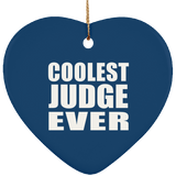 Coolest Judge Ever - Heart Ornament