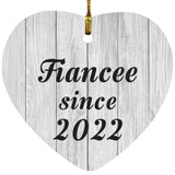 Fiancee Since 2022 - Heart Ornament F