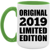 5th Birthday Original 2019 Limited Edition - 15oz Accent Mug Green