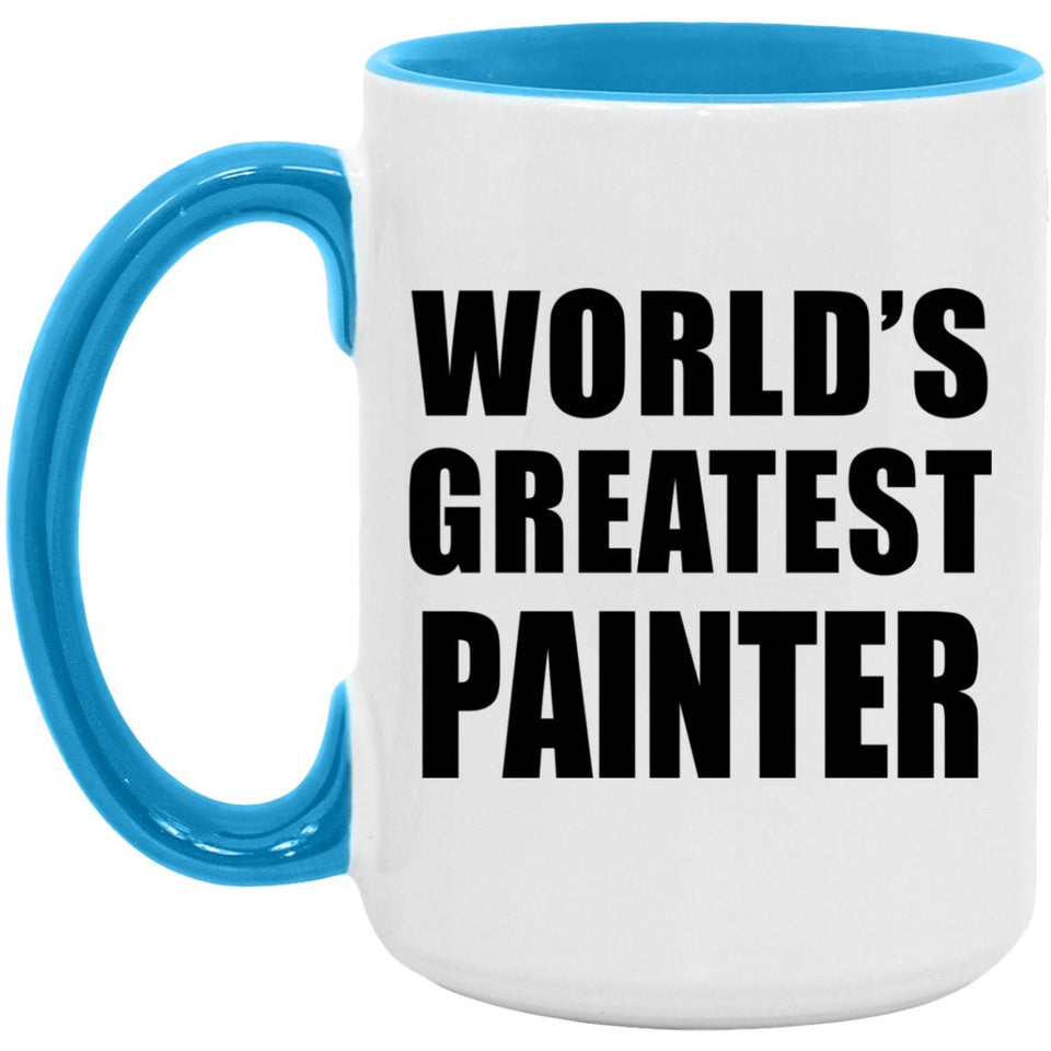 World's Greatest Painter - 15oz Accent Mug Blue