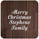 Merry Christmas Stephens Family - Drink Coaster D