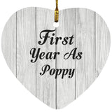 First Year As Poppy - Heart Ornament F