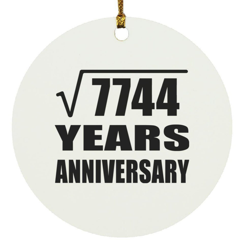 88th Anniversary Square Root of 7744 Years Anniversary - Circle Ornament