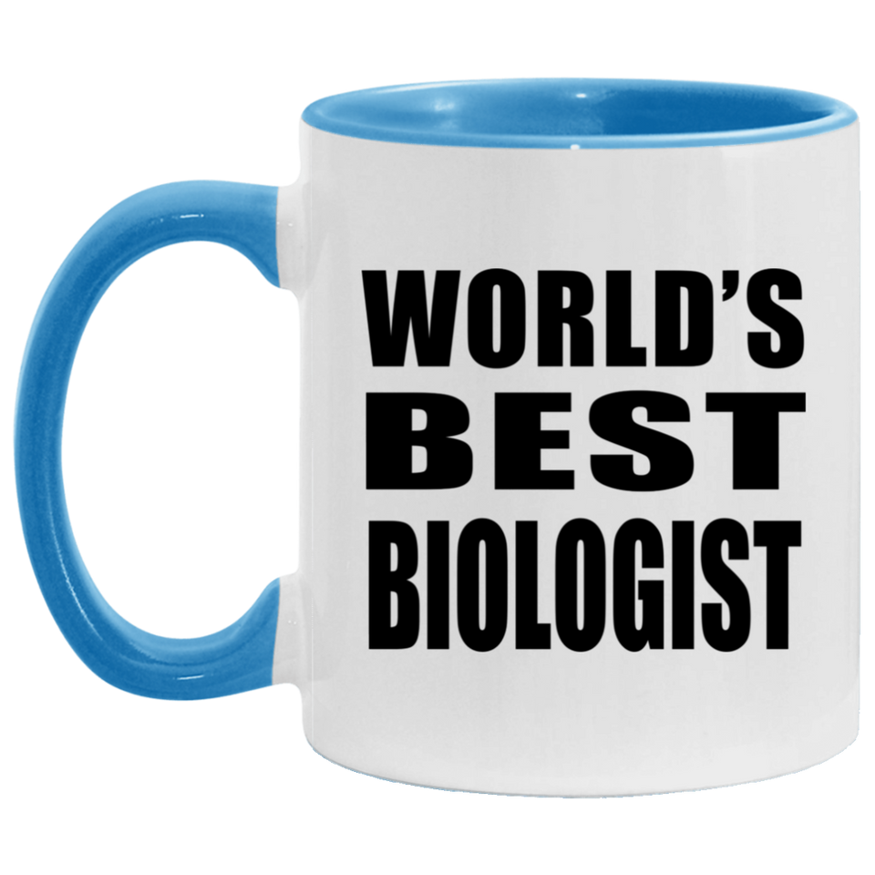 World's Best Biologist - 11oz Accent Mug Blue