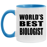 World's Best Biologist - 11oz Accent Mug Blue