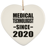Medical Technologist Since 2020 - Heart Ornament