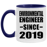 Environmental Engineer Since 2019 - 11oz Accent Mug Purple