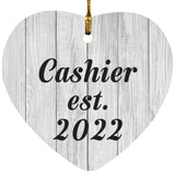 Cashier Established Est. 2022 - Heart Ornament F