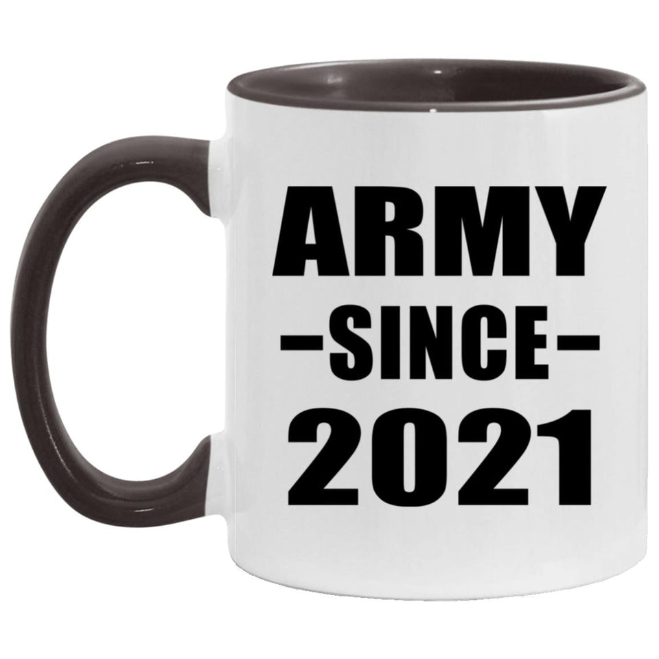 Army Since 2021 - 11oz Accent Mug Black