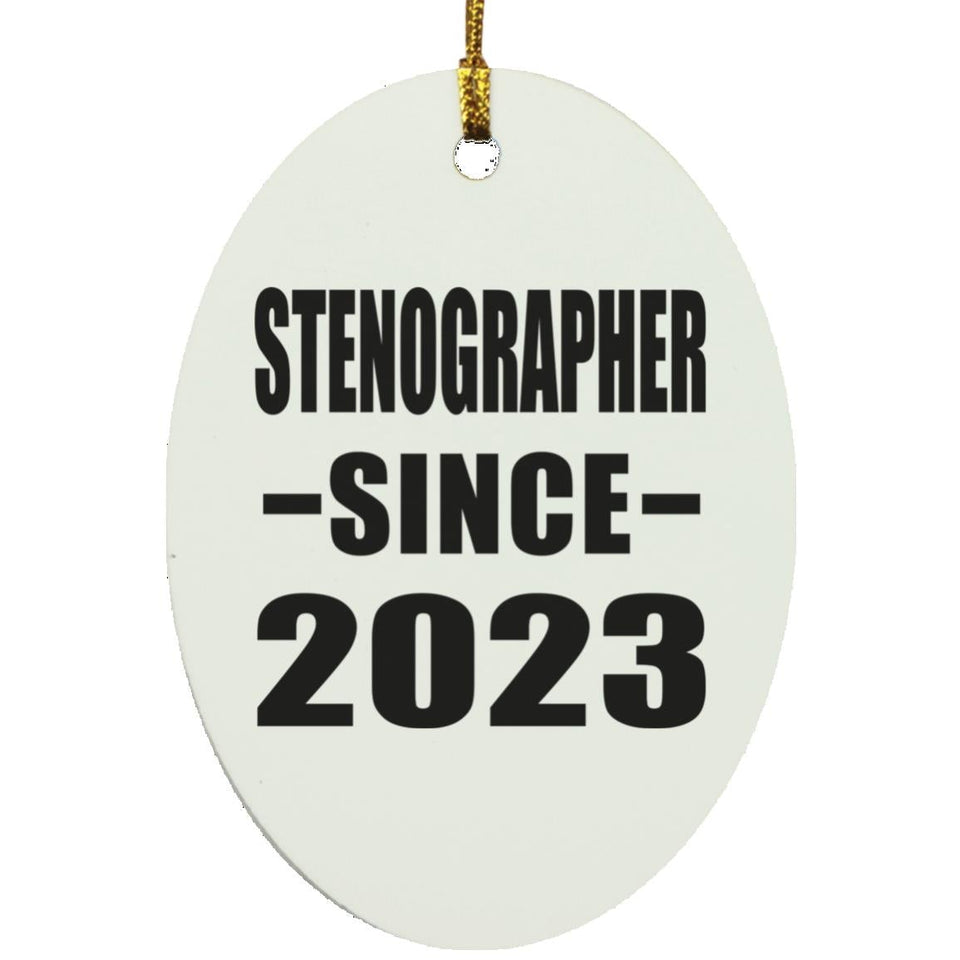 Stenographer Since 2023 - Oval Ornament