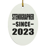 Stenographer Since 2023 - Oval Ornament