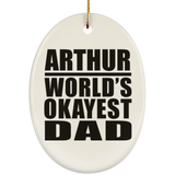 Arthur World's Okayest Dad - Oval Ornament