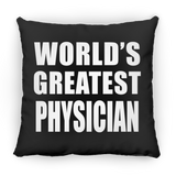 World's Greatest Physician - Throw Pillow Black