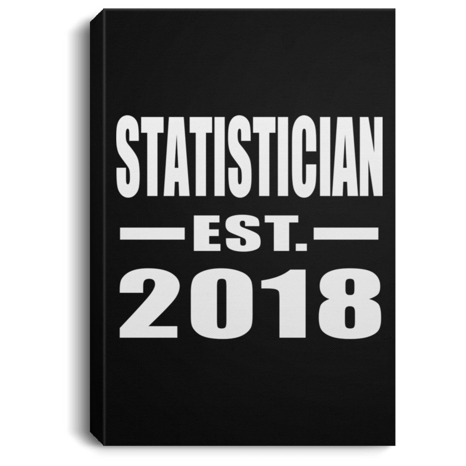 Statistician Established EST. 2018 - Canvas Portrait