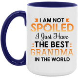 I Am Not Spoiled I Just Have The Best Grandma In The World - 15oz Accent Mug Purple