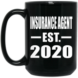 Insurance Agent Established EST. 2020 - 15oz Coffee Mug Black