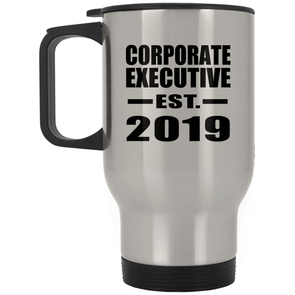 Corporate Executive Established EST. 2019 - Silver Travel Mug