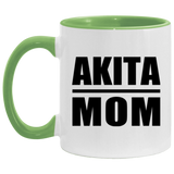 Akita Mom - 11oz Accent Mug Green