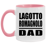 Lagotto Romagnolo Dad - 11oz Accent Mug Pink