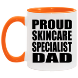 Proud Skincare Specialist Dad - 11oz Accent Mug Orange