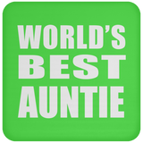 World's Best Auntie - Drink Coaster