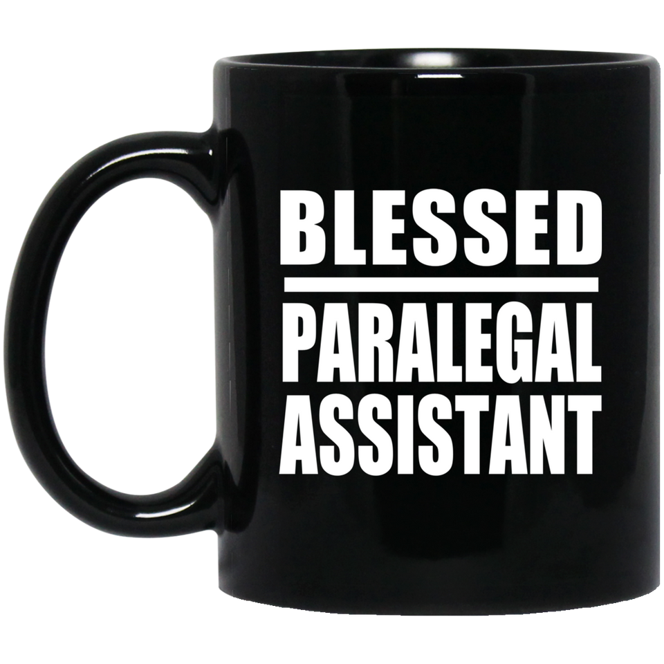 Blessed Paralegal Assistant - 11oz Coffee Mug Black