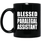Blessed Paralegal Assistant - 11oz Coffee Mug Black