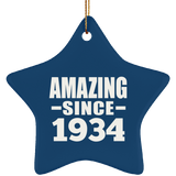 90th Birthday Amazing Since 1934 - Star Ornament