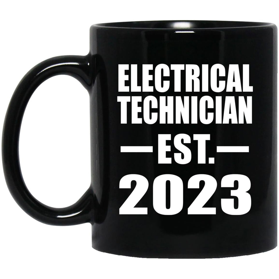 Electrical Technician Established EST. 2023 - 11oz Coffee Mug Black