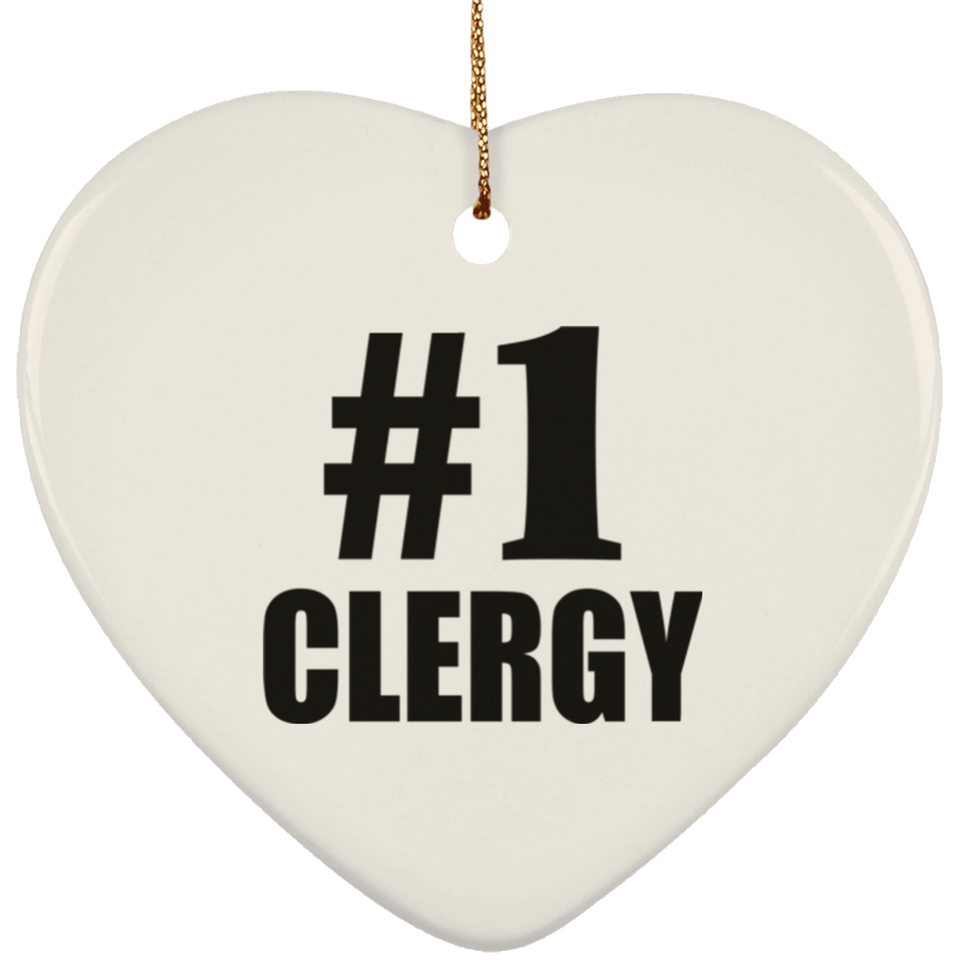 Number One #1 Clergy - Heart Ornament
