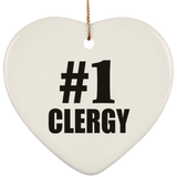 Number One #1 Clergy - Heart Ornament
