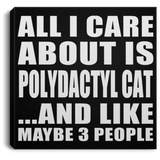 All I Care About Is Polydactyl Cat - Canvas Square