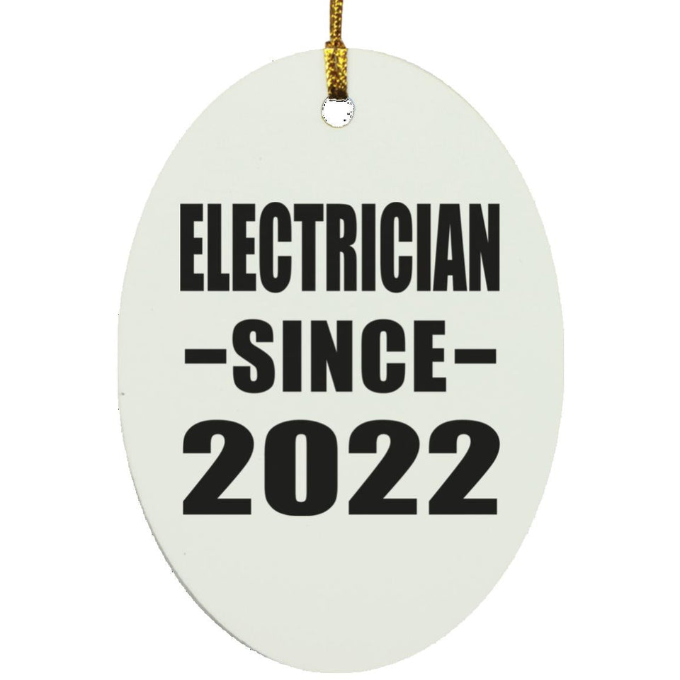 Electrician Since 2022 - Oval Ornament