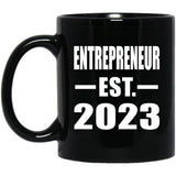 Entrepreneur Established EST. 2023 - 11oz Coffee Mug Black