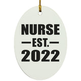 Nurse Established EST. 2022 - Oval Ornament