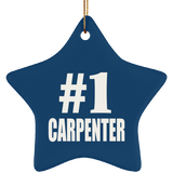 Number One #1 Carpenter - Star Ornament